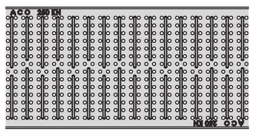 Type 611Q Galvanized Perforated Channel Grate - 39.37” - QuickLok®