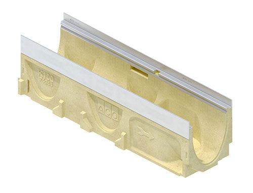 K1-37 Sloped Channel - 39.37" (1 m) - Galvanized Edge