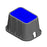 Water Meter Pit Box - 14 in. X 19 in. Rectangular D1200 Meter Box and Drop-in Cover, 12 in. Height, Black Box, Blue Water Meter Cover with Plastic Reader - D1200-DIBLRD