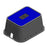 Water Meter Pit Box - 14 in. X 19 in. Rectangular D1200 Meter Box and Drop-in Cover, 12 in. Height, Black Box, Blue Water Meter Cover with Cast Iron Reader - D1200-DICIRBLU