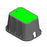 Water Meter Pit Box - 14 in. X 19 in. Rectangular D1200 Meter Box and Drop-in Cover, 12 in. Height, Black Box, Green Sewer Cover - D1200-DISGSWR