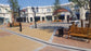 ACO K100 channel drain in a shopping area walkway
