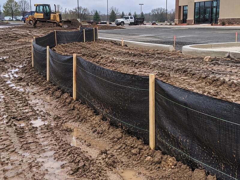 Silt fence for job site protection