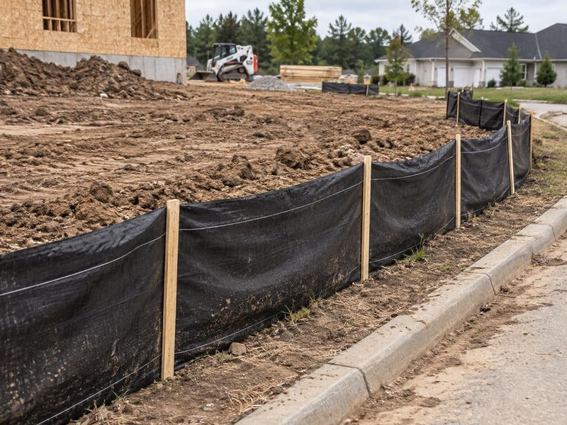Silt Fence at residential jobsite