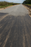 Woven geotextile road base fabric on a highway construction access road
