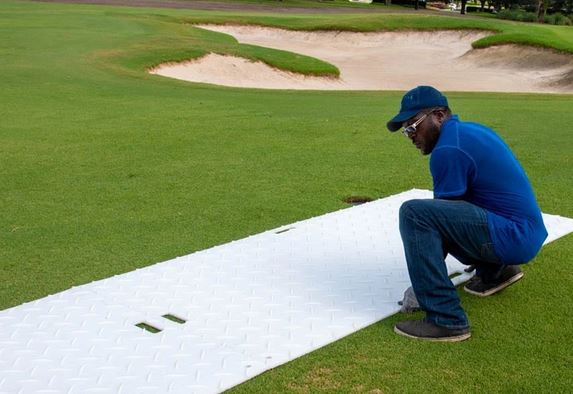 Driveway Protection Board - 4' x 8' - Tan